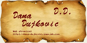 Dana Dujković vizit kartica